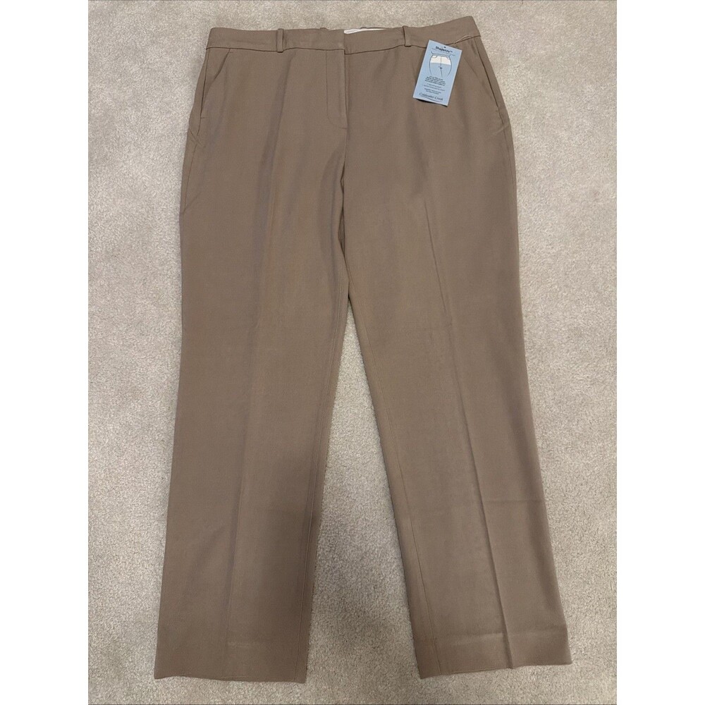 NWT Coldwater Creek Womens Shape Me Casual Comfortable Pants Size 18 Khaki